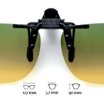 Polaroid päikesekaitseklipp prillide peale kinnitamiseks. Roheline/Kollane 50% / kõrgus 40 mm