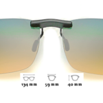 Накладка на очки затемнение 75% . С поляризацией / высота 40 мм