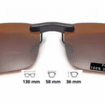 Накладка на очки.  Коричневого цвета  75%  с поляризацией   /  ширина 130mm, ширина линзы 58mm, высота 36mm