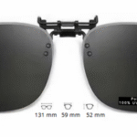 Накладка на очки. Cерого цвета 85% с поляризацией / ширина 131mm, ширина линзы 59mm, высота 52mm