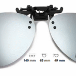 Polaroid päikesekaitseklipp prillide peale kinnitamiseks.  HALL 85%  +HÕBE PEEGELPIND  / klipsi laius 140mm, läätse laius 63mm, kõrgus 49mm